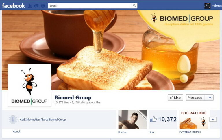 Inovativna prodaja Biomedovih proizvoda na Facebook-u