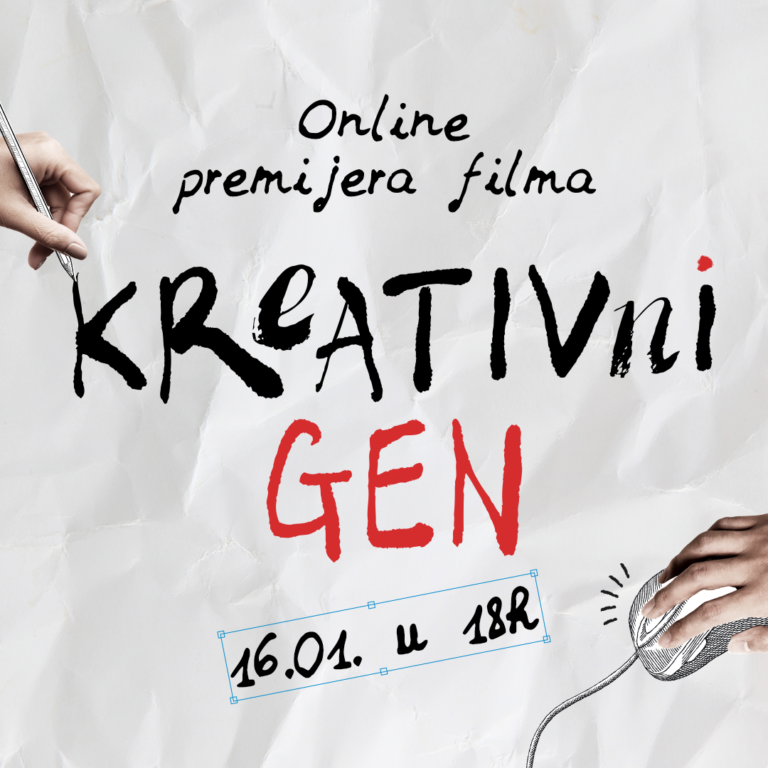 Online premijera filma „Kreativni gen“ 16. januara od 18h!