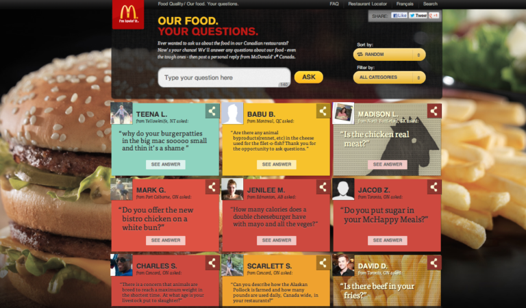 McDonald’s: Naša hrana, vaša pitanja!