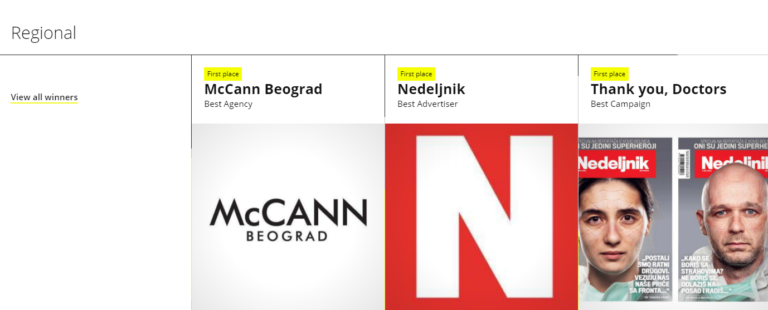 b-report: McCann Beograd – najbolja regionalna agencija!