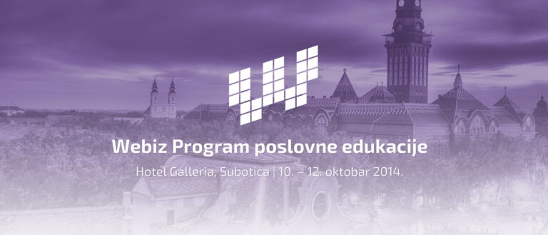 Webiz program poslovne edukacije od 7. do 9. novembra u Subotici