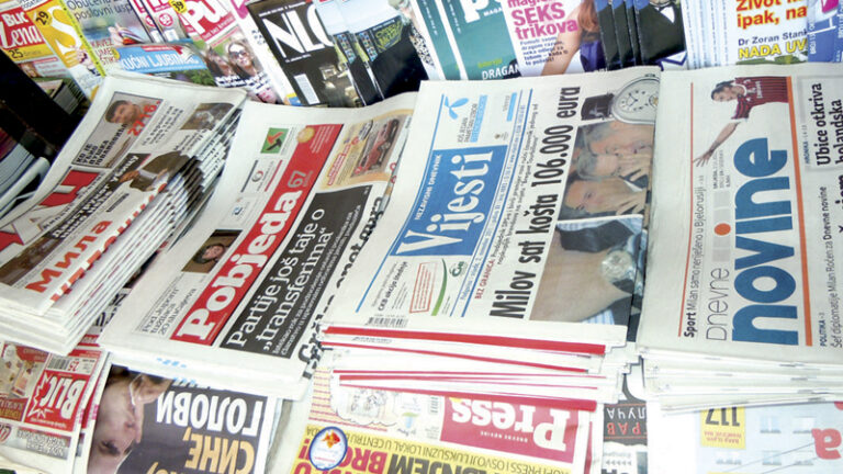 Istraživanje o medijima u Crnoj Gori