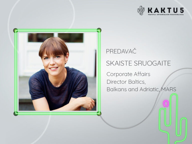 Skaiste Sruogaite jedna od glavnih predavača na festivalu #kaktus2019!
