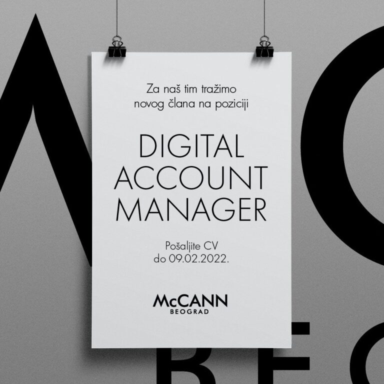McCann Beograd zapošljava!