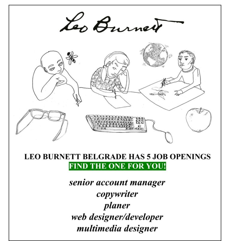 Otvoreno nekoliko pozicija u agenciji Leo Burnett!