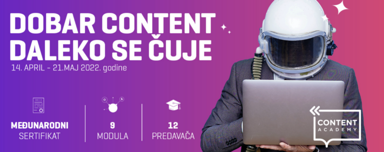 U toku upis na Content Academy!