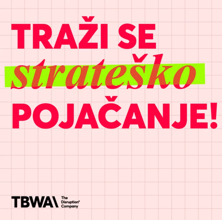 Agencija LUNA TBWA Beograd zapošljava!
