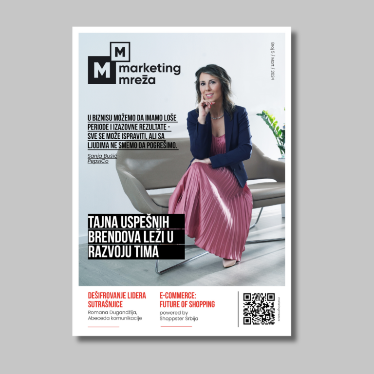 Izašao peti broj Marketing mreža magazina, na naslovnoj strani Sanja Bušić
