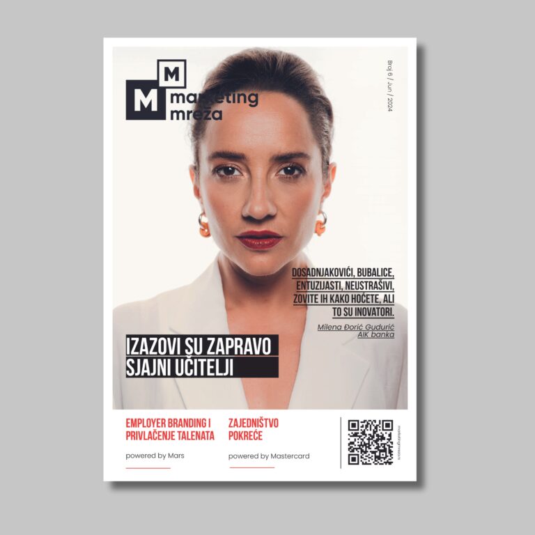 Izašao šesti broj Marketing mreža magazina, na naslovnoj strani Milena Đorić Gudurić