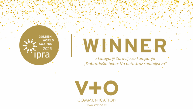 V+O Srbija dobitnik IPRA Golden World Award 2025